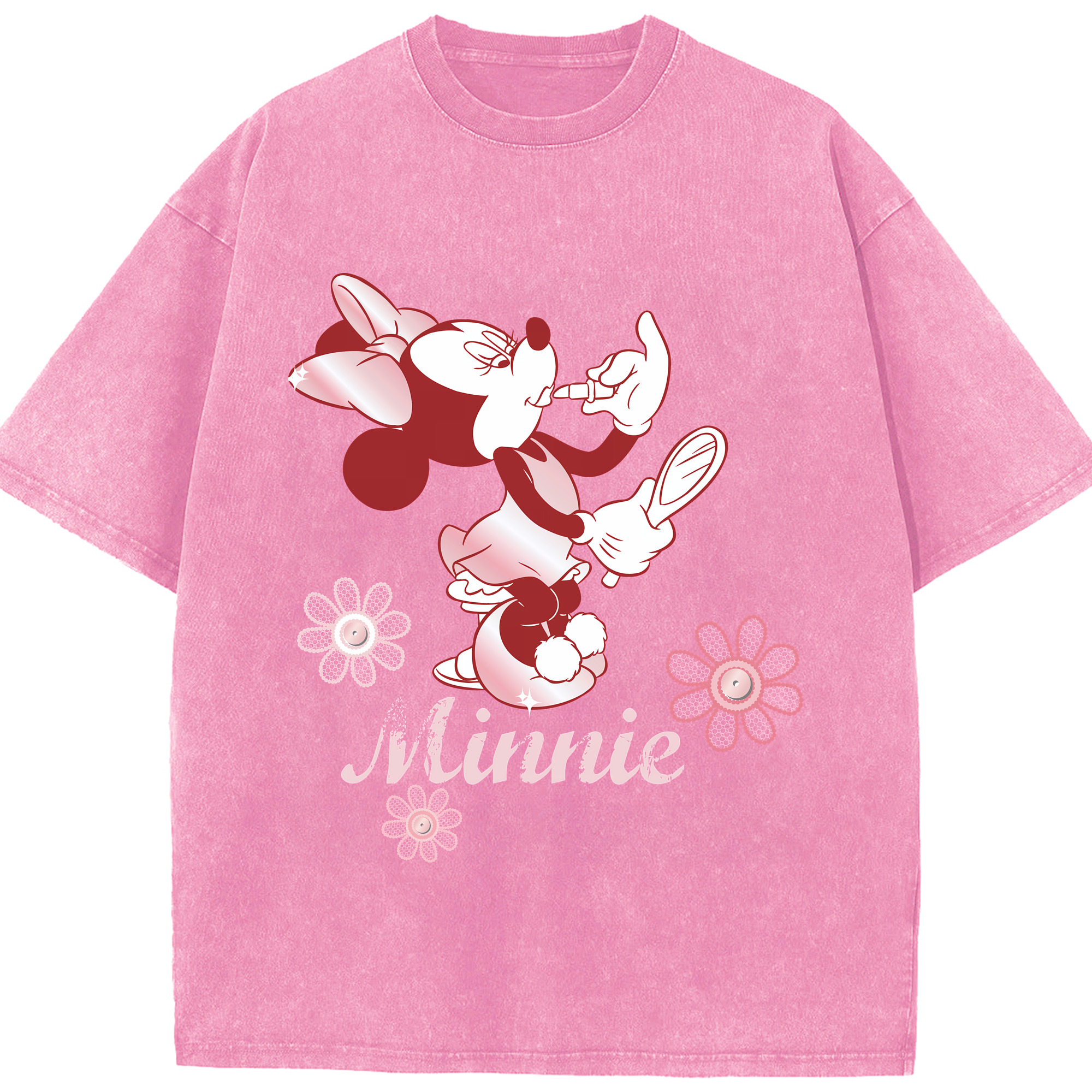 （画像用） ミッキーマウス Mickey Mouse 綿100% ヴィンテージ風 半袖Tシャツ（フロントプリント）